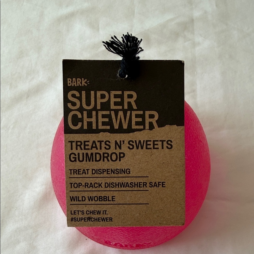 Bark Super Chewer Pink Gumdrop Toy - Picture 2 of 4